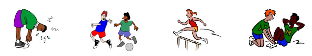 clip art of students playing sports activities