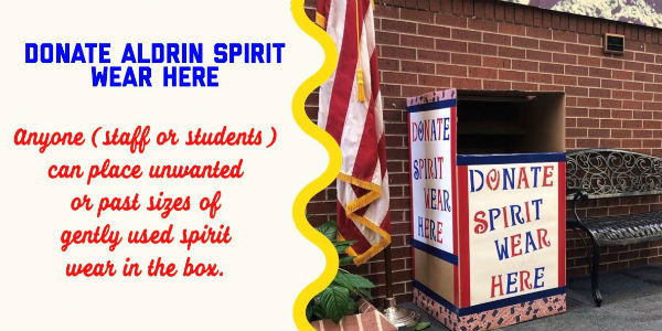donate your gently worn Aldrin spirit wear for students