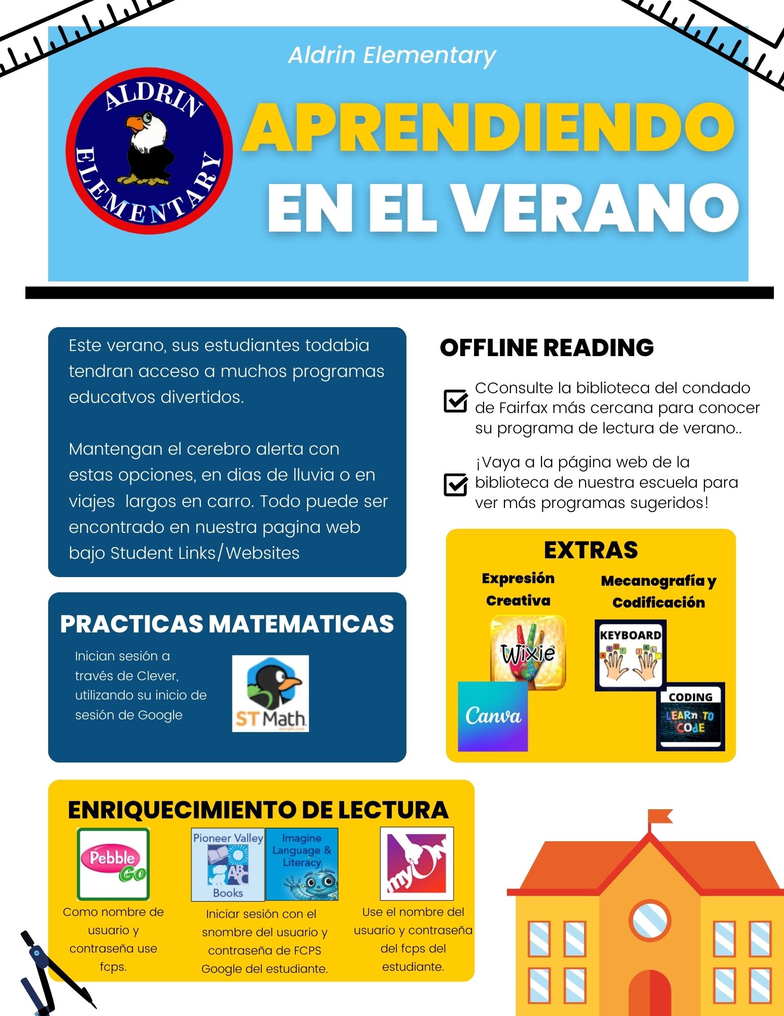 Summer Learning Flyer in Spanish