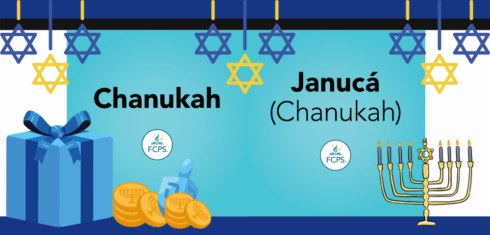 Chanukah with celebration items