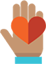 icon clipart hand with heart on the palm