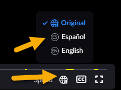 Click on the globe and then Espanol for Spanish