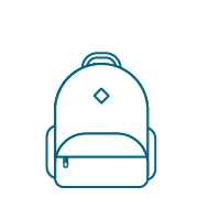 outline of a backpack